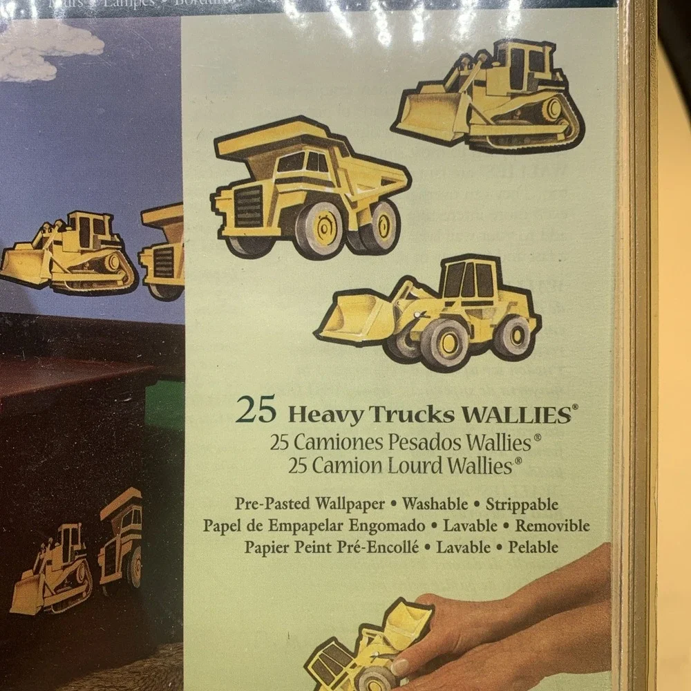 1  Package 25 Wallpaper Cutouts Wallies NEW Heavy Trucks Construction